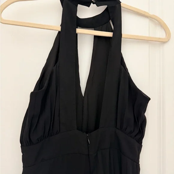 Black Halter Wide-Leg Jumpsuit - Picture 5 of 5